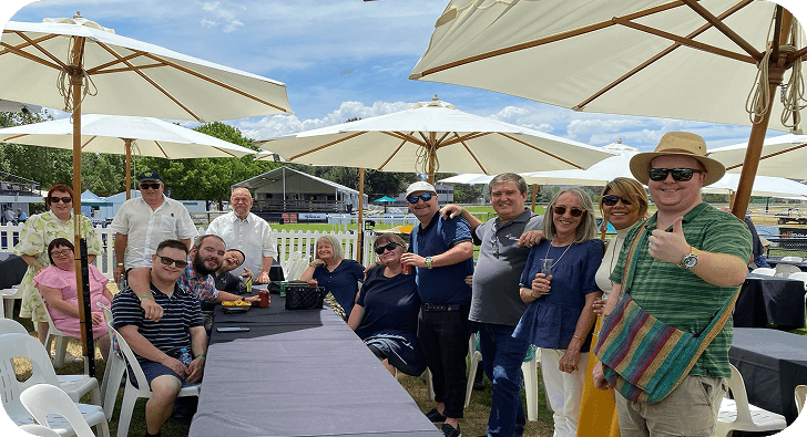 Group of people at community gathering